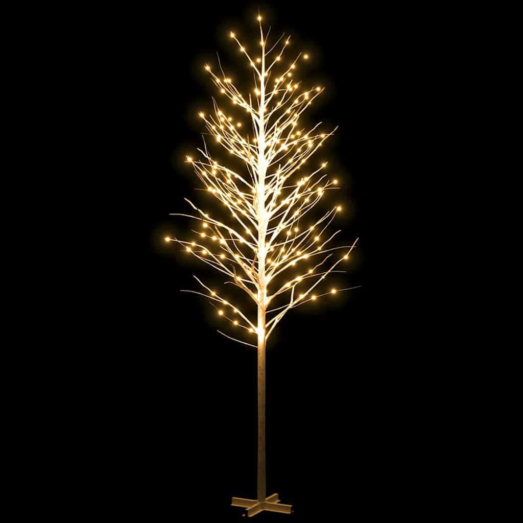 Vidaxl Berkenboom LED 672 LEDS Varm hvid 400 cm hvid