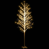 Vidaxl Berkenboom LED 672 LEDS Varm hvid 400 cm hvid
