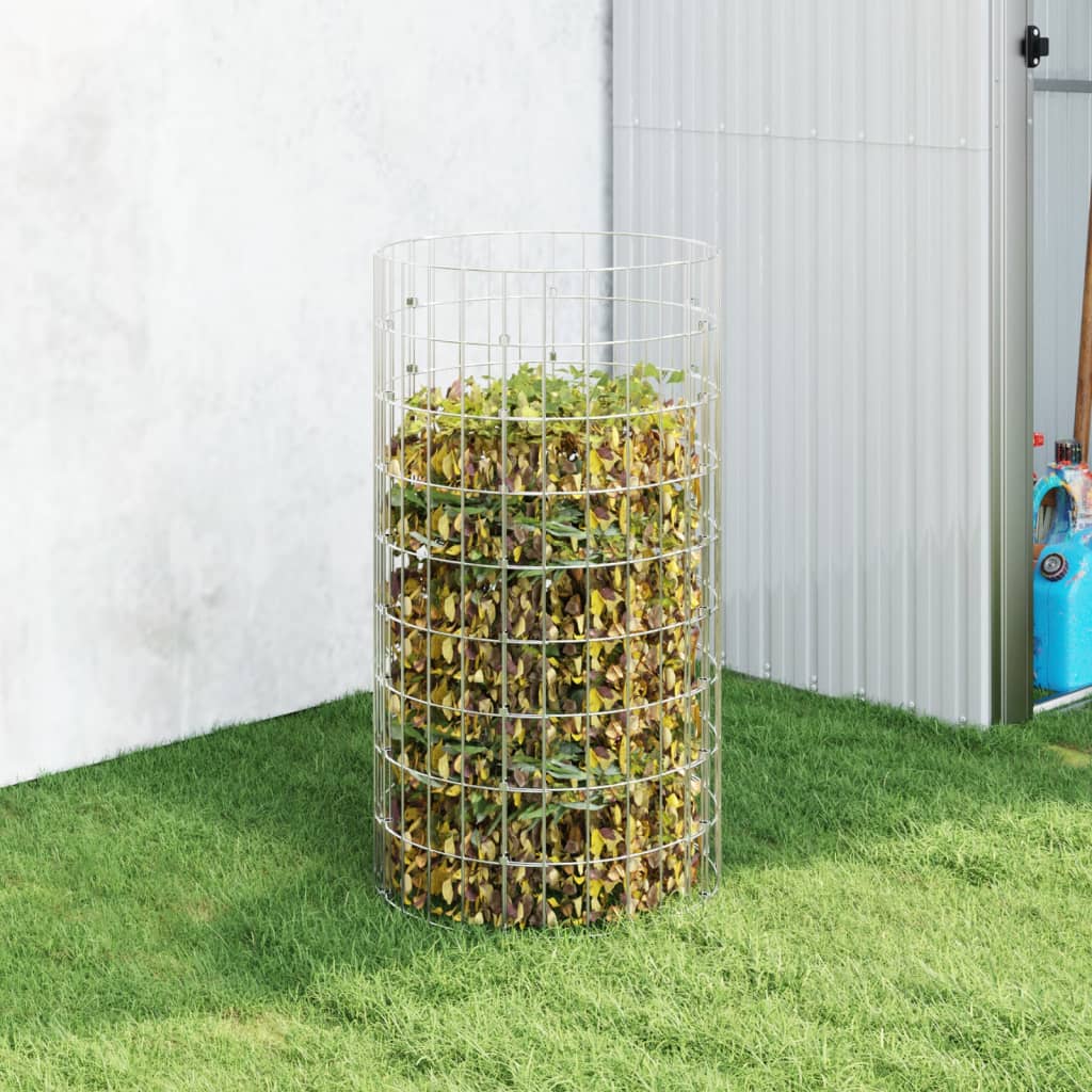 Vidaxx kompostbeholder ø50x100 cm galvaniseret stål