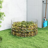 Vidaxl compostbak ø100x50 cm gegalvaniseerd staal