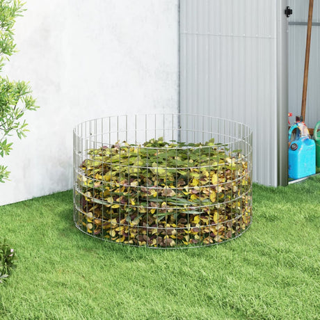 Vidaxl compostbak ø100x50 cm gegalvaniseerd staal