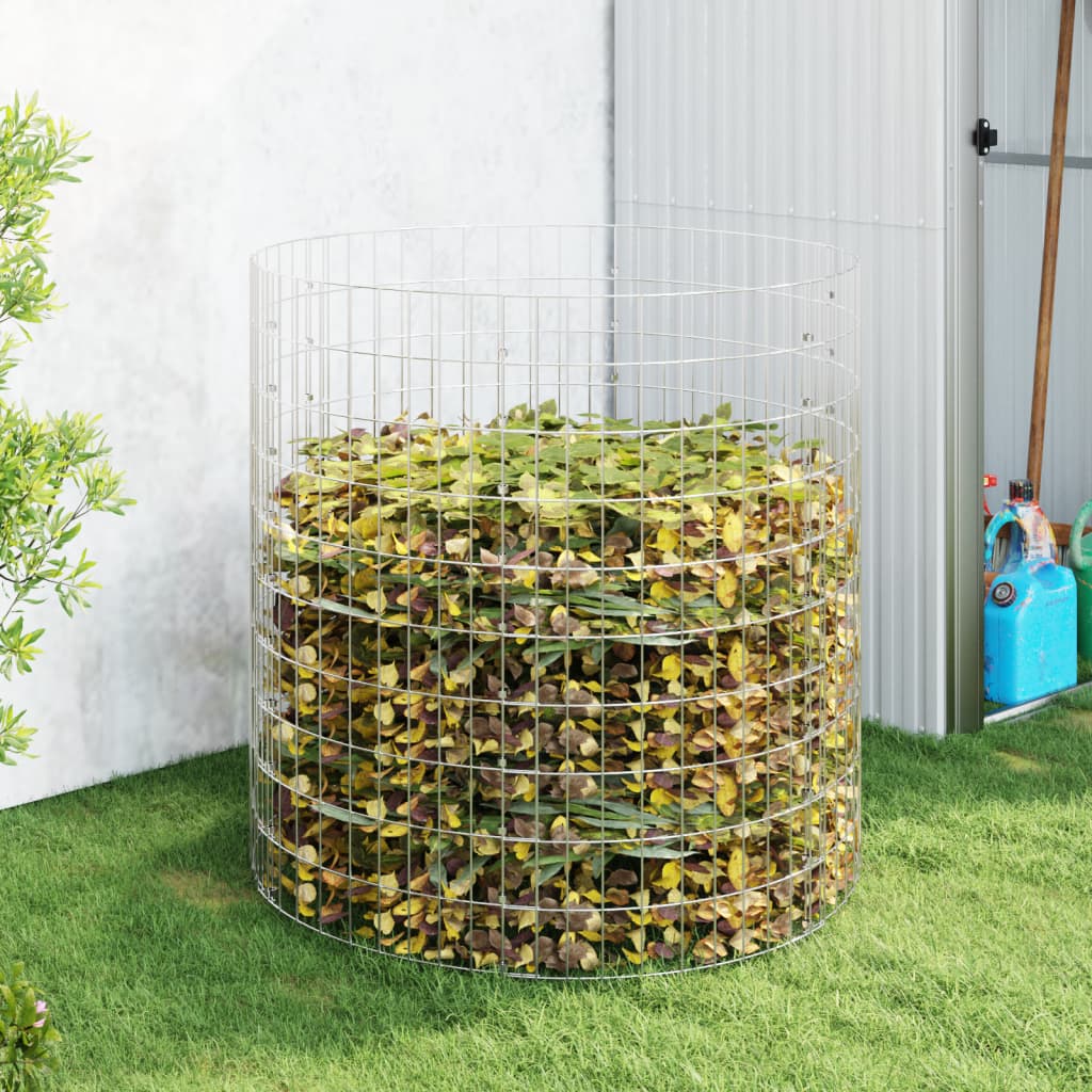 Vidaxx kompostbeholder ø100x100 cm galvaniseret stål