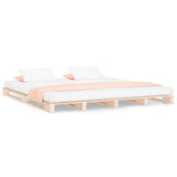 Vidaxl palletbed massief grenenhout 140x200 cm