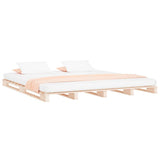 Vidaxl palletbed massief grenenhout zwart 120x190 cm