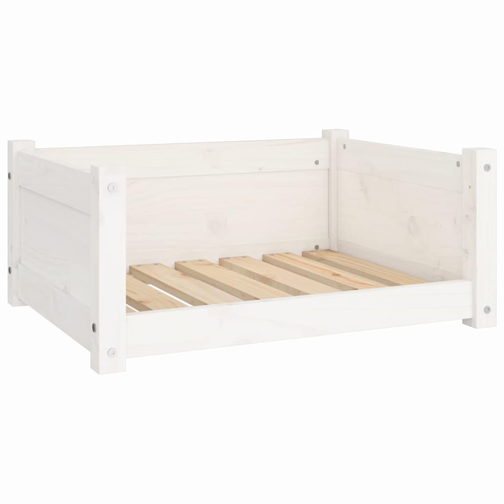 Vidaxx hundeseng hvid 65,5x50,5x28 cm massiv fyrretræ