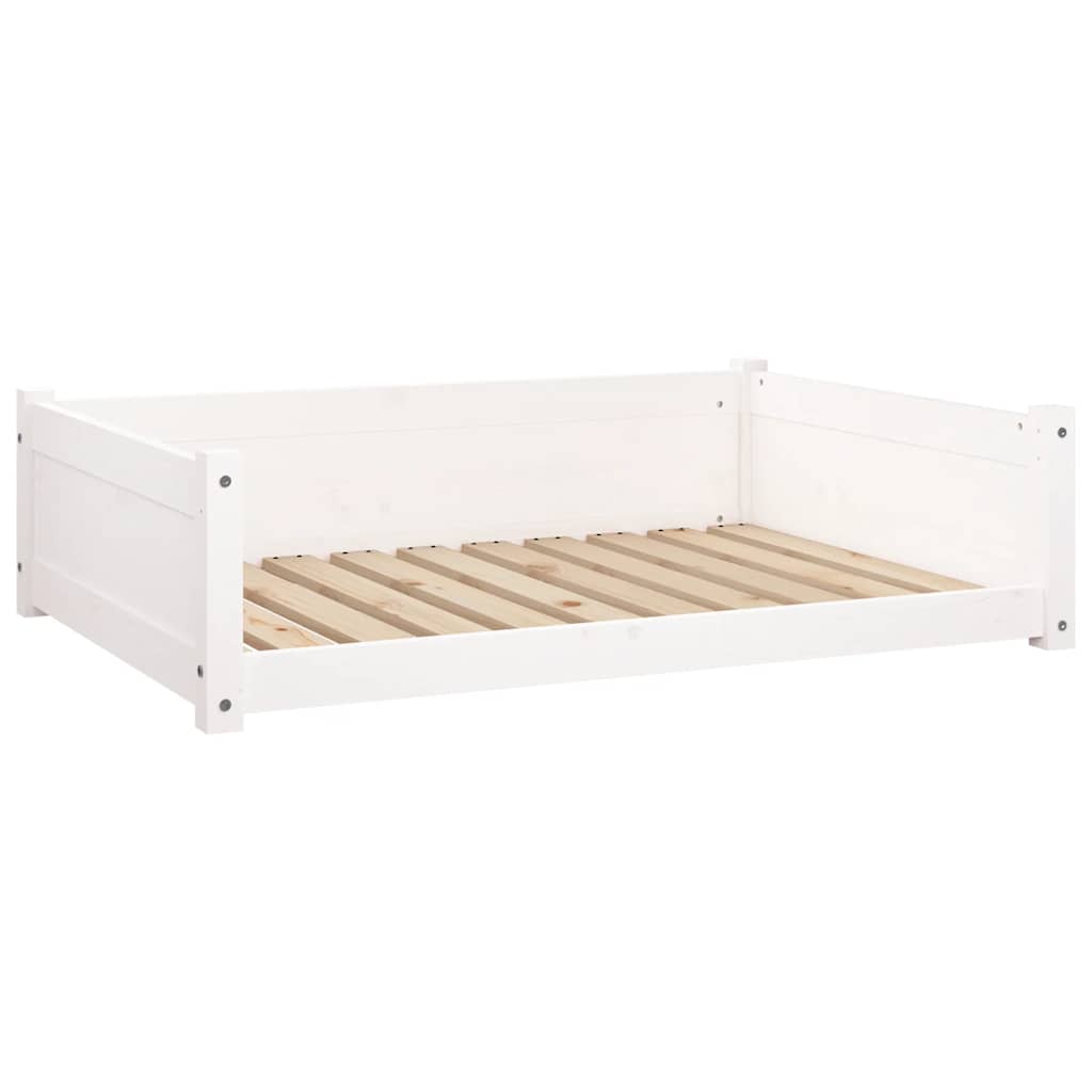 Vidaxl Dog Basket 95.5x65.5x28 cm Solid Pine White White