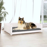 Vidaxl Dog Basket 95.5x65.5x28 cm Solid Pine White White