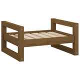 Vidaxl Dog Basket 55.5x45.5x28 cm Solid fyrretræ honningbrun