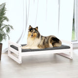 Vidaxl Dog Basket 95.5x65.5x28 cm Solid Pine White White