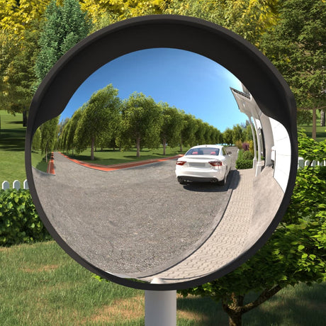 Vidaxl udenfor konveks trafik spejl sort Ø60 cm polycarbonat