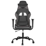 Vidaxl massage gamestoel kunstleer zwart en grijs