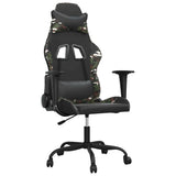 Vidaxl massage gamestoel kunstleer zwart en camouflage