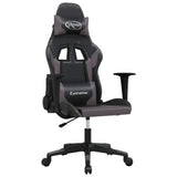 Vidaxl massage gamestoel kunstleer zwart en grijs
