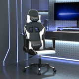 Vidaxl massage gamestoel kunstleer zwart en wit