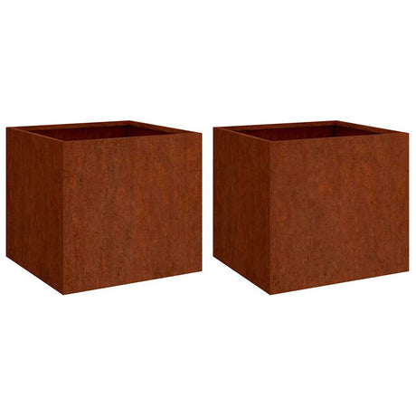 Vidaxx plantekasser 2 stk 42x40x39 cm corten stål