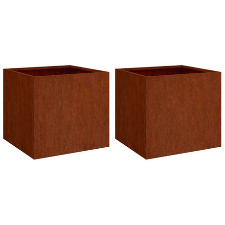 Vidaxx plantekasser 2 stk 49x47x46 cm corten stål
