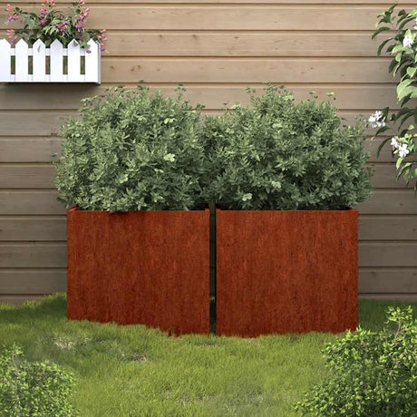 Vidaxx plantekasser 2 stk 49x47x46 cm corten stål