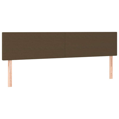 Vidaxl hoofdborden 2 st 80x5x78 88 cm stof donkerbruin