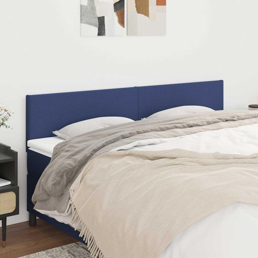 Vidaxl hoofdborden 2 st 80x5x78 88 cm stof blauw