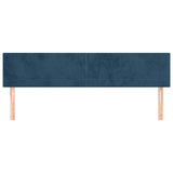 Vidaxl hoofdborden 2 st 80x5x78 88 cm fluweel donkerblauw