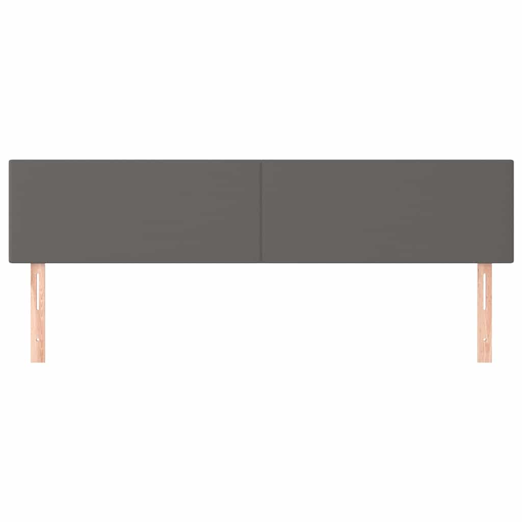 Vidaxl hoofdborden 2 st 100x5x78 88 cm kunstleer grijs