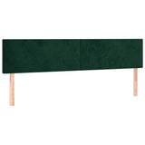 Vidaxl hoofdborden 2 st 100x5x78 88 cm fluweel donkergroen