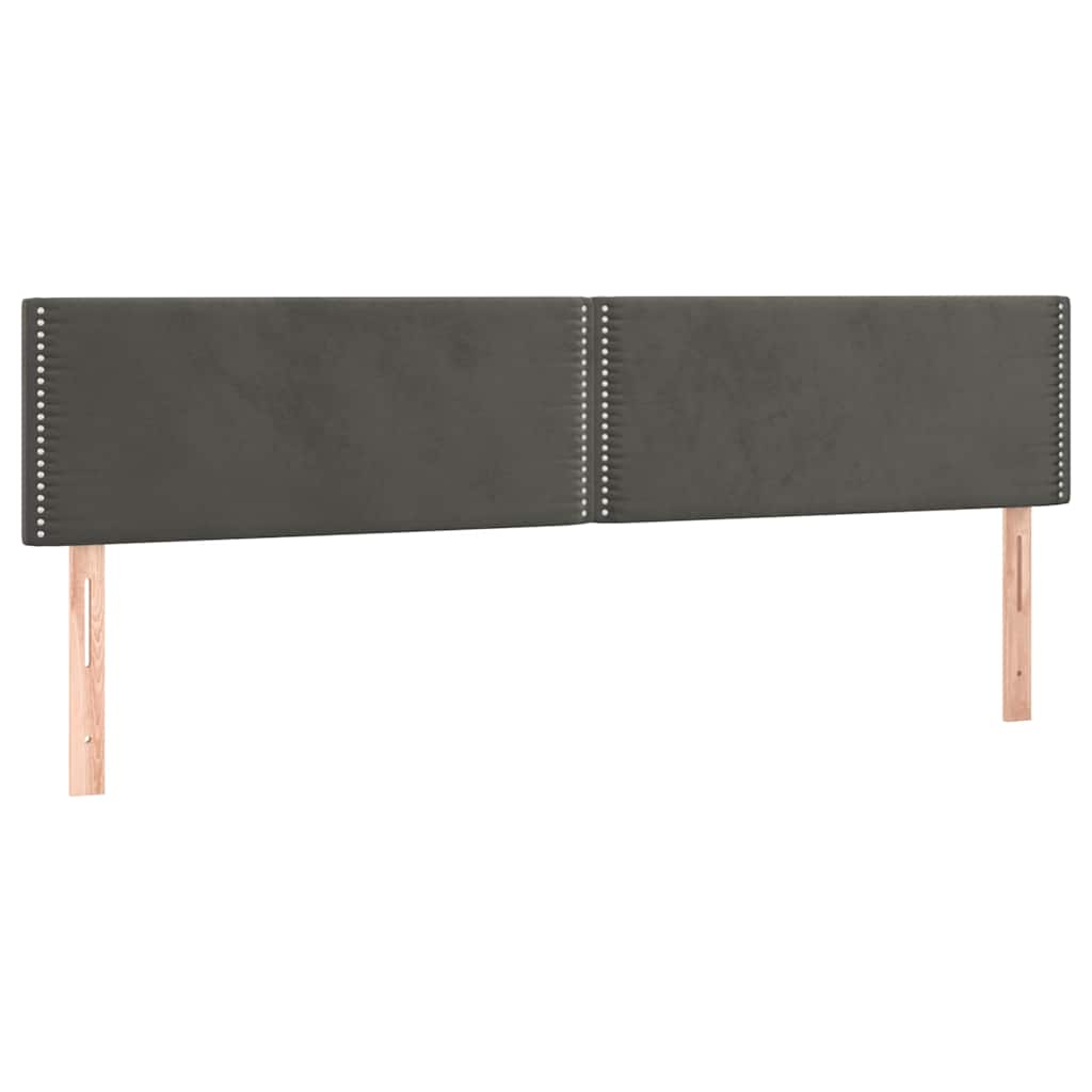 Vidaxl hoofdborden 2 st 100x5x78 88 cm fluweel donkergrijs