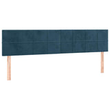 Vidaxl hoofdborden 2 st 100x5x78 88 cm fluweel donkerblauw