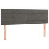 Vidaxl hoofdborden 2 st 72x5x78 88 cm fluweel donkergrijs