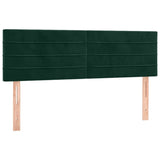 Vidaxl hoofdborden 2 st 72x5x78 88 cm fluweel donkergroen