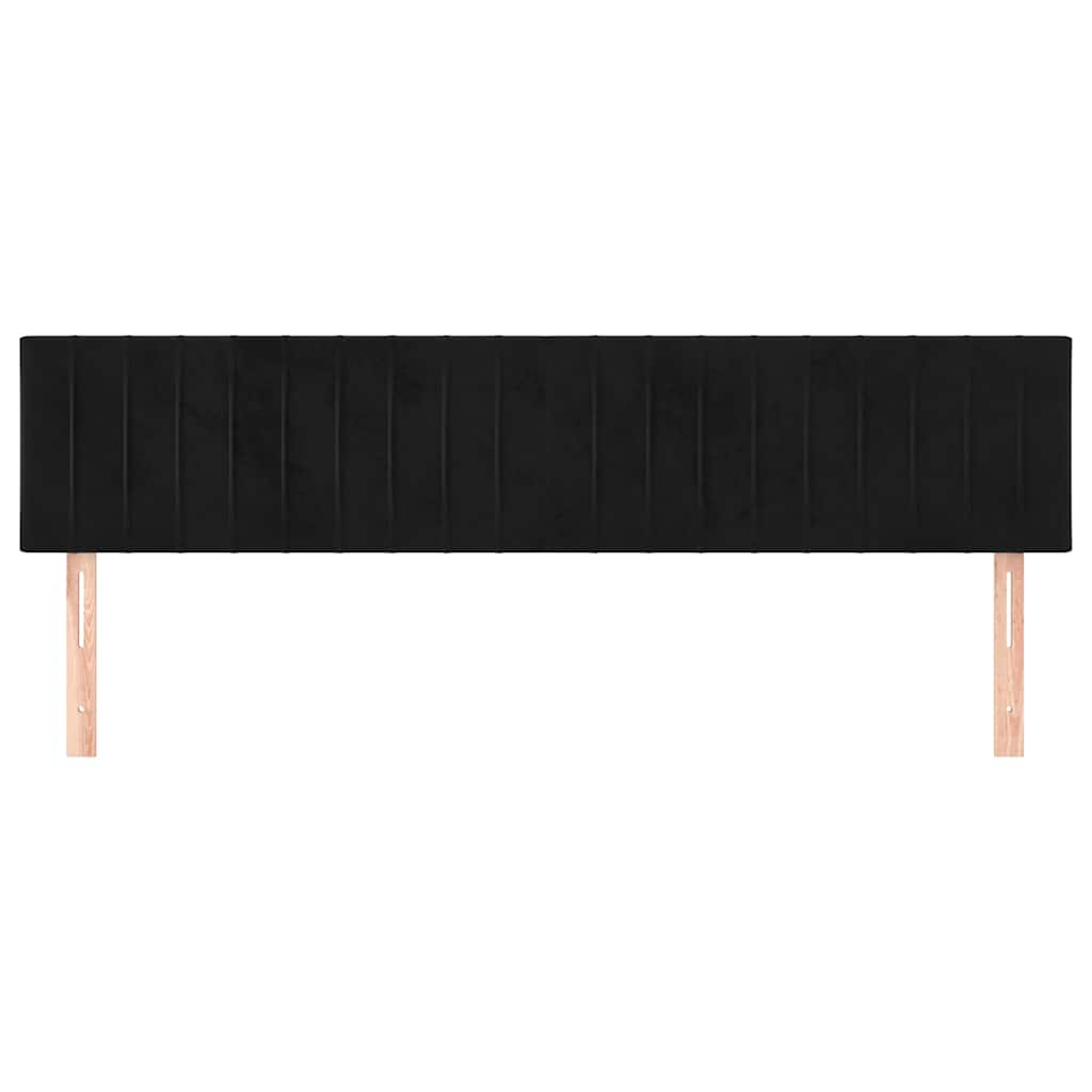Vidaxl hoofdborden 2 st 80x5x78 88 cm fluweel zwart