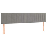 Vidaxl hoofdborden 2 st 100 x 5 x 78 88 cm fluweel lichtgrijs