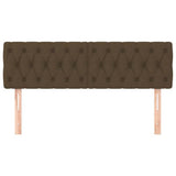 Vidaxl hoofdborden 2 st 72x7x78 88 cm stof donkerbruin