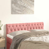 Vidaxl hoofdborden 2 st 80x7x78 88 cm fluweel roze