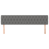 Vidaxl hoofdborden 2 st 100x7x78 88 cm stof donkergrijs