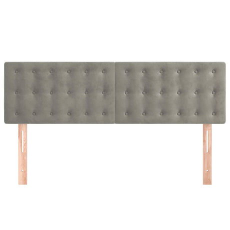 Vidaxl hoofdborden 2 st 72x5x78 88 cm fluweel lichtgrijs
