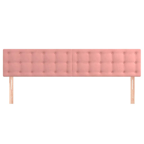 Vidaxl hoofdborden 2 st 80x5x78 88 cm fluweel roze