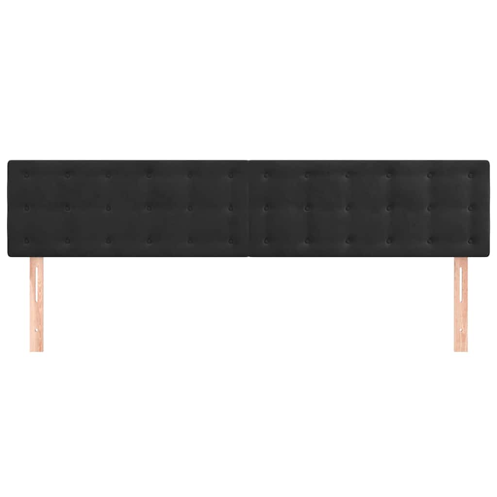 Vidaxl hoofdborden 2 st 90x5x78 88 cm fluweel zwart
