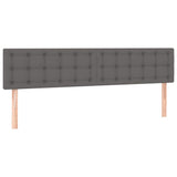 Vidaxl hoofdborden 2 st 100x5x78 88 cm kunstleer grijs