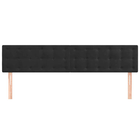Vidaxl hoofdborden 2 st 100x5x78 88 cm fluweel zwart