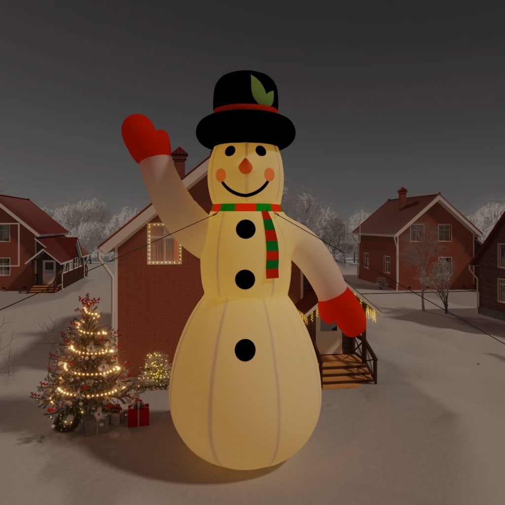 Vidaxl Snowman med lysdioder oppustelig 1000 cm