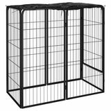Vidaxl Dog Kennel 6 Paneler 50 x 100 cm pulver -coated stål sort
