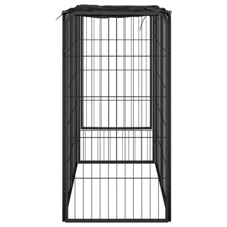 Vidaxl Dog Kennel 6 Paneler 50 x 100 cm pulver -coated stål sort