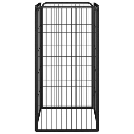 Vidaxl Dog Kennel 4 Paneler 50 x 100 cm pulver -belagt stål sort