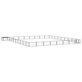 Vidaxl Dog Kennel 36 Paneler 100x50 cm pulver -belagt stål sort