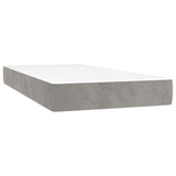 Vidaxl pocketveringmatras medium 90x190x20 cm fluweel lichtgrijs