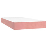 Vidaxl pocketveringmatras medium 100x200x20 cm fluweel roze