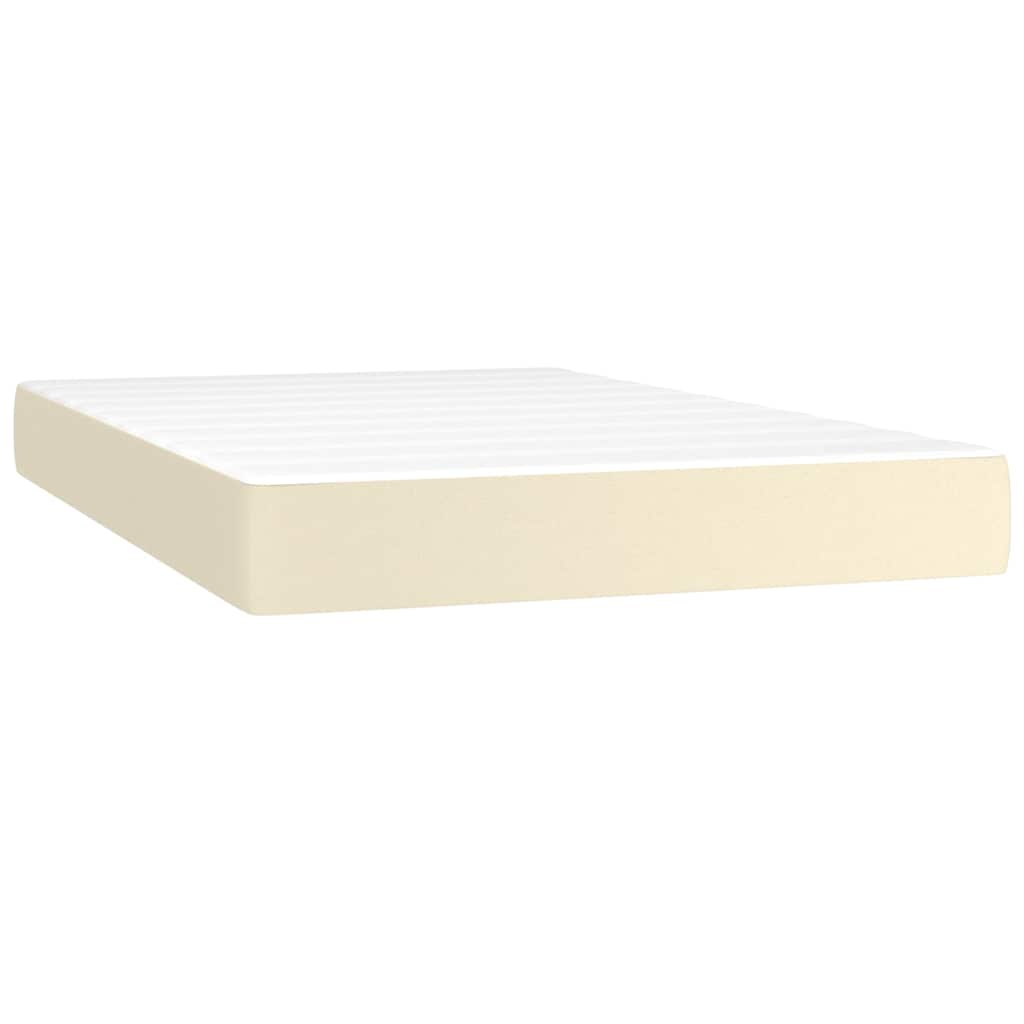 Vidaxl pocketveringmatras medium 120x200x20 cm kunstleer crèmekleurig