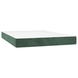 Vidaxl pocketveringmatras medium 140x190x20 cm fluweel donkergroen
