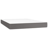 Vidaxl pocketveringmatras medium 140x200x20 cm kunstleer grijs